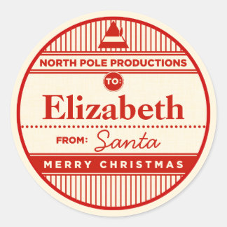 Custom North Pole Productions Christmas Sticker