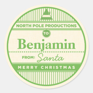 Custom North Pole Productions Christmas Sticker