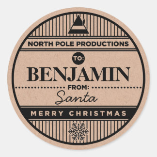 Custom North Pole Productions Christmas Stickers