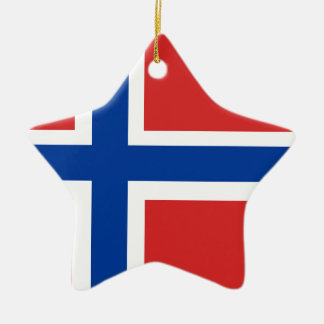 Custom Norwegian Flag (Norske Flagg) Ceramic Ornament