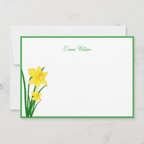 Custom Note Card_Daffodils