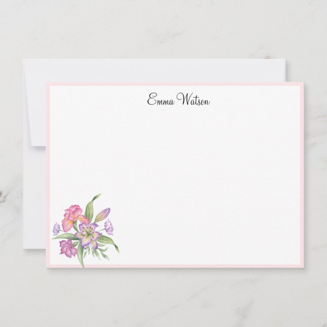 Custom Note Card-Floral Bouquet (Front)