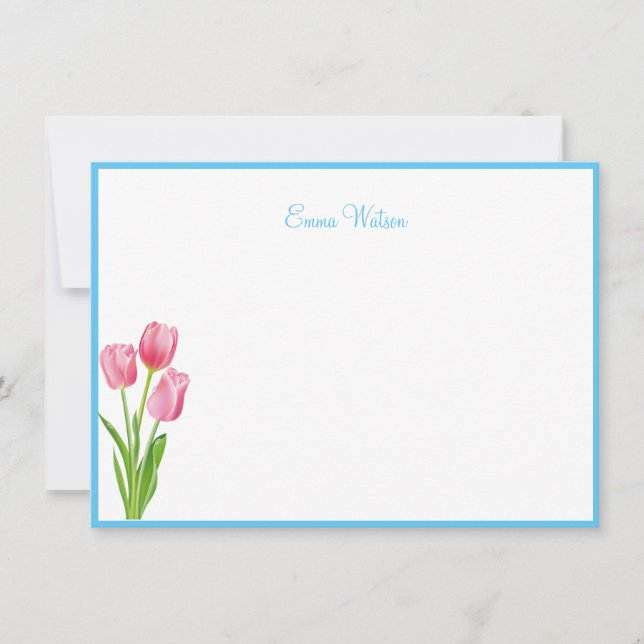 Custom Note Card-Tulips (Front)