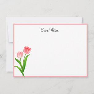 Custom Note Card-Tulips Card