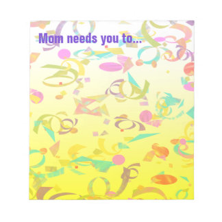 Custom Note Yellow Ombre Colorful Confetti Toss