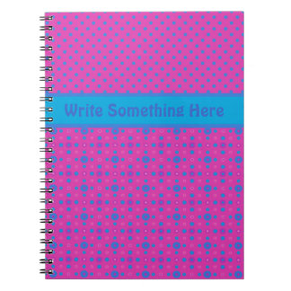Custom Notebook: Magenta and Blue: Polkas Dots Notebook