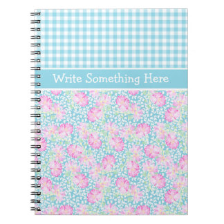 Custom Notebook or Journal: Roses and Butterflies