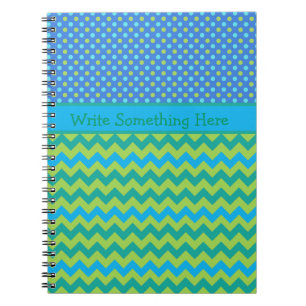 Custom Notebook: Polka Dots and Chevrons Notebook