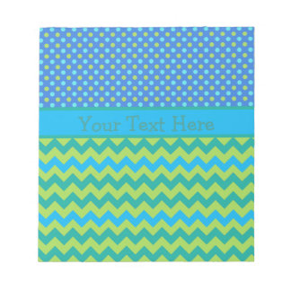 Custom Notepad or Jotter: Polka Dots and Chevrons