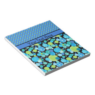 Custom Notepad or Jotter Quirky Blue Moons Pattern