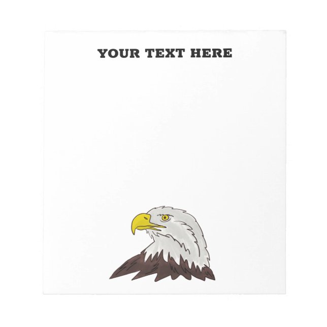 Custom notepad with Bald eagle wild life bird logo (Front)