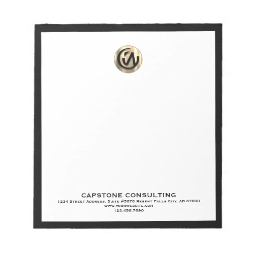 Custom Notepad with Gold Logo for Consulting Firms