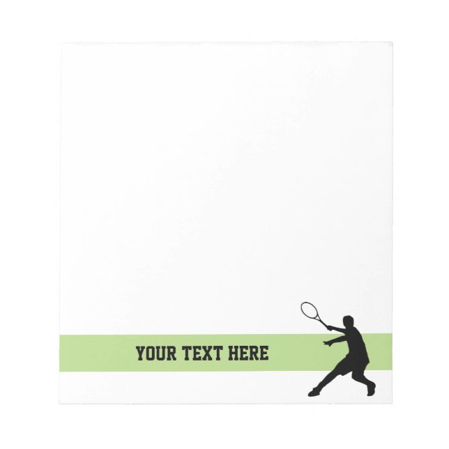 Custom notepad with tennis player silhouette (Front)