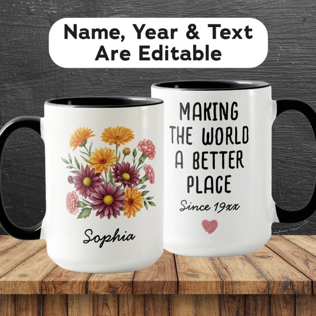 Custom November Birth Flower - Personalized Name Mug (Creator Uploaded)