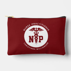 Custom NP Nurse Practitioner Graduation Caduceus Accessory Pouch