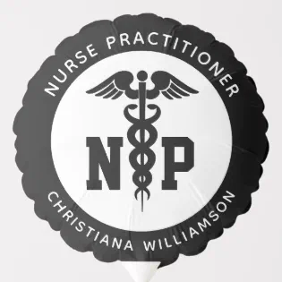 Custom NP Nurse Practitioner Graduation Caduceus Balloon