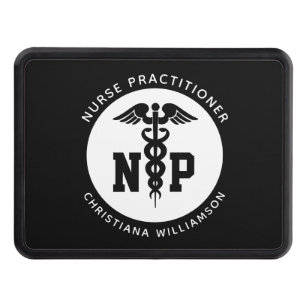 Custom NP Nurse Practitioner Graduation Caduceus Hitch Cover