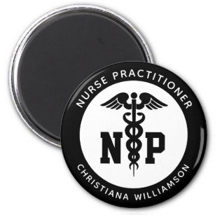 Custom NP Nurse Practitioner Graduation Caduceus Magnet