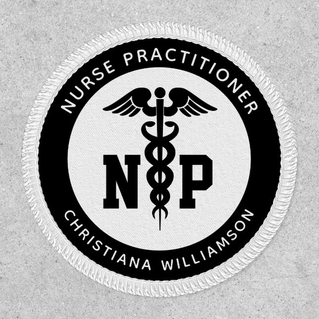 Custom NP Nurse Practitioner Graduation Caduceus Patch (Front)