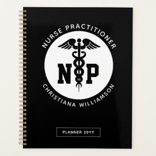 Custom NP Nurse Practitioner Graduation Caduceus Planner