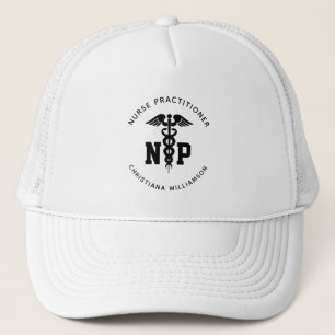 Custom NP Nurse Practitioner Graduation Caduceus Trucker Hat