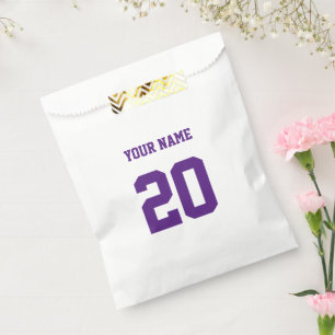Custom Number and Name Favor Bag