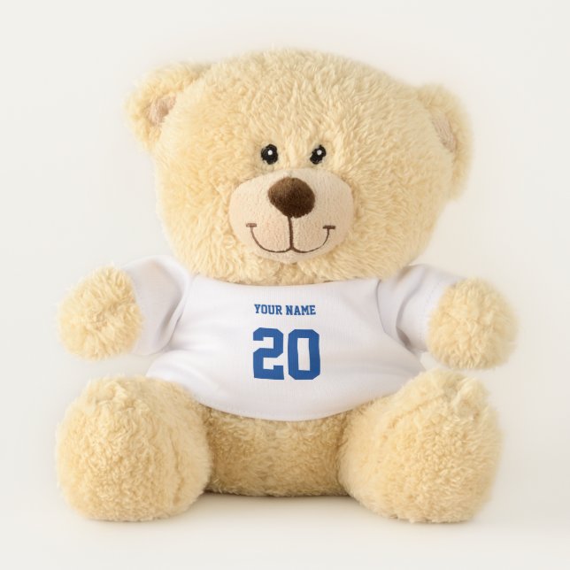 Custom Number and Name Teddy Bear (Front)