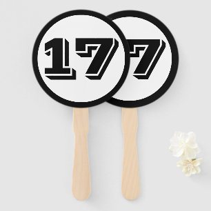 custom number hand fan