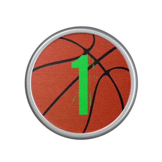 Custom Number or Text Basketball Bluetooth Speaker (Front)