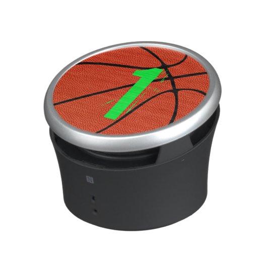 Custom Number or Text Basketball Bluetooth Speaker (Side)