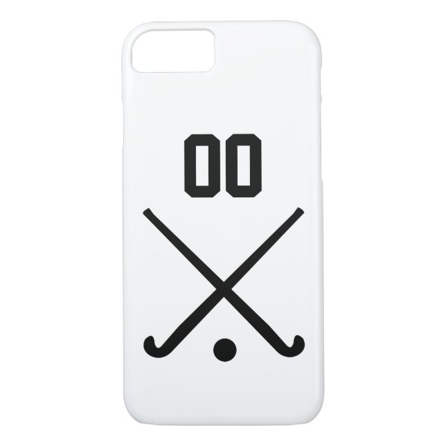 Custom Number Team Field Hockey Case-Mate iPhone Case (Back)