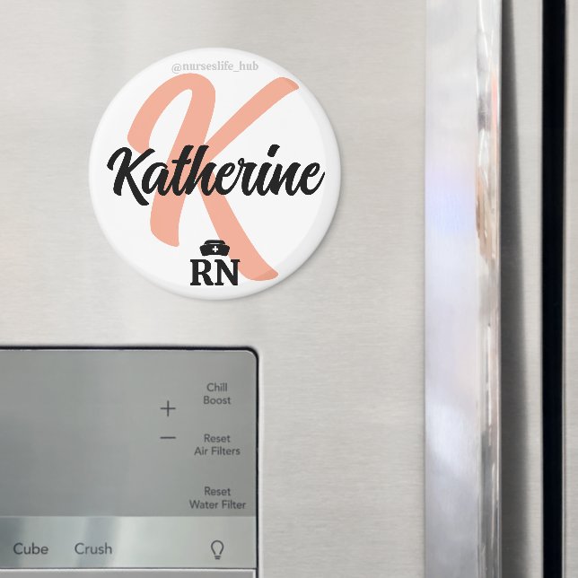 Custom Nurse Buttons & Pins | Personalized Nursing Magnet (In Situ (Fridge))