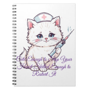 Custom Nurse Cat Skilled Enough Notebook