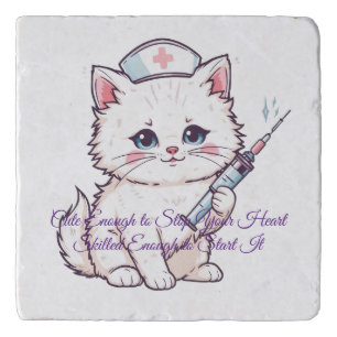 Custom Nurse Cat Trivet