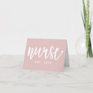 Custom Nurse Est Typography Nurse RN Card