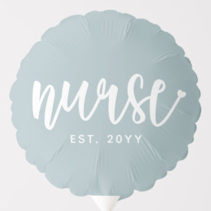 Custom Nurse Est Typography Nurse RN graduation Balloon