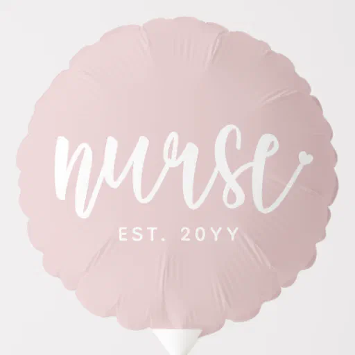 Custom Nurse Est Typography Nurse RN graduation Balloon
