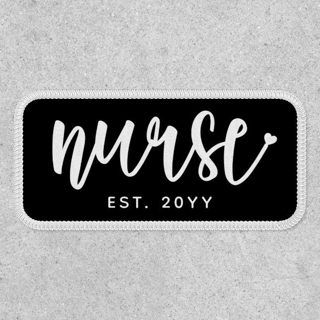 Custom Nurse Est Typography Nurse RN graduation Patch (Front)