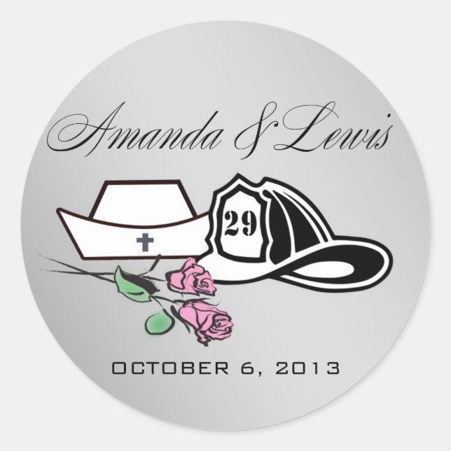 Custom Nurse Firefighter Stickers (Front)