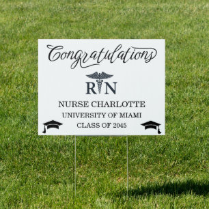 Custom Nurse Graduation Outdoor Decor Sign