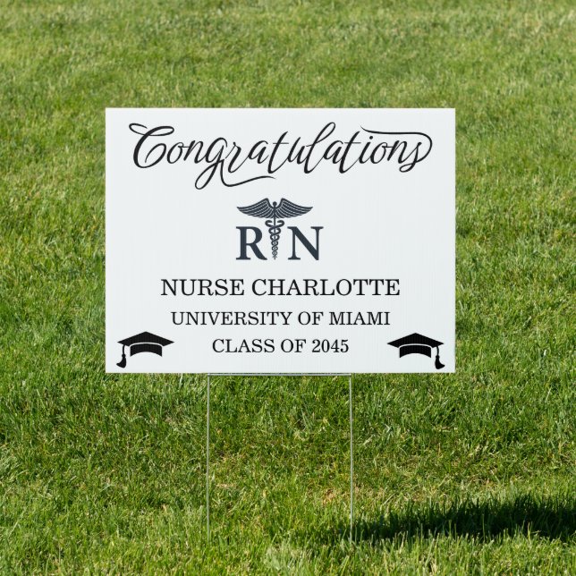 Custom Nurse Graduation Outdoor Decor Sign (Insitu)