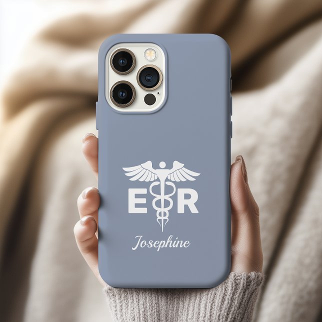 Custom Nurse Graduation Phone Case, ER Nurse Gift iPhone Case (nurse thank you appreciation gift, healthcare worker phone case gift, nurse appreciation week gift,)