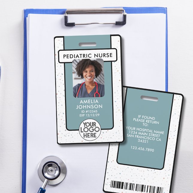 Custom Nurse Home Health Aide Photo Logo ID Badge (Creator Uploaded)