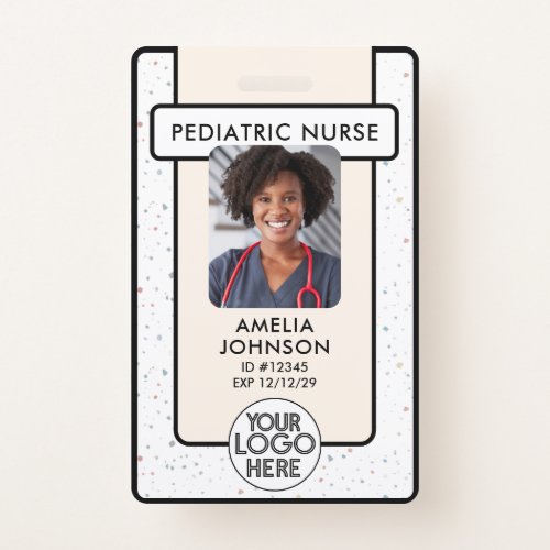 Custom Nurse Home Health Aide Photo Logo ID Badge