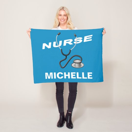 Custom Nurse Name Fleece Blanket