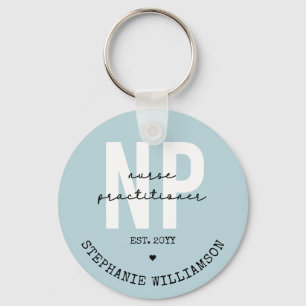 Custom Nurse Practitioner NP Graduation Gift Keychain