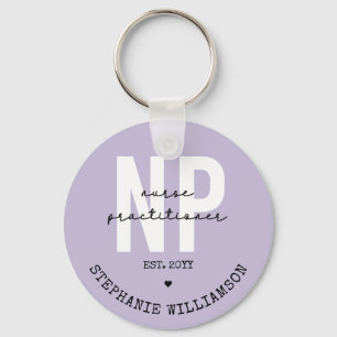 Custom Nurse Practitioner NP Graduation Gift Keychain