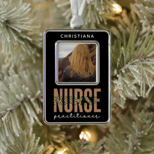 Custom Nurse Practitioner NP Graduation Photo Christmas Ornament