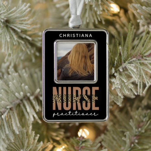 Custom Nurse Practitioner NP Graduation Photo Christmas Ornament