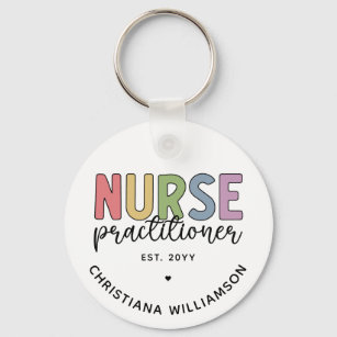 Custom Nurse Practitioner NP Nurse Graduation Keychain